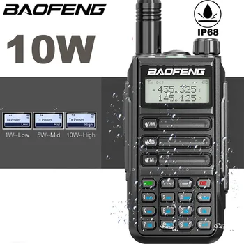 Baofeng UV16 10 Вт Высокомощная водонепроницаемая портативная рация двухстороннего радиовещания Дальнего действия UV9R Обновлен