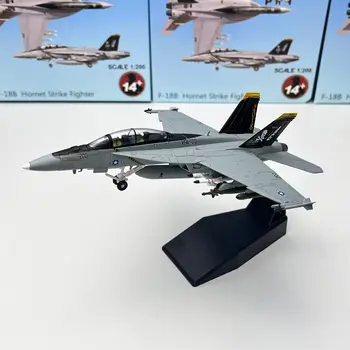 Модель ударного истребителя в масштабе 1/100, военный самолет США F/A-18 Hornet, точная копия самолета времен мировой войны, коллекционные игрушки для мальчиков