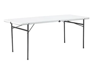 Опоры, 6-футовый двухстворчатый пластиковый складной стол, белый стол для пикника, складной стол для кемпинга, уличная мебель, туристическое снаряжение
