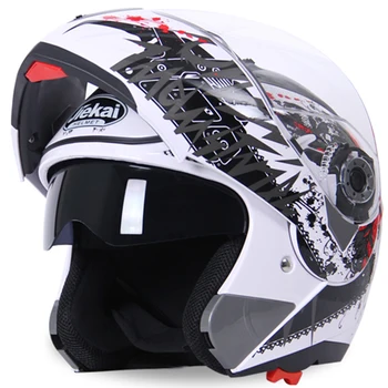 Мотоциклетный откидной шлем, защитный двухобъективный точечный ECE Moto, мотоциклетный шлем с внутренним солнцезащитным козырьком, шлемы