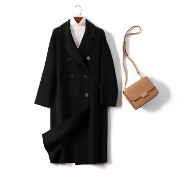 Двустороннее шерстяное пальто, новинка весны 2022 года, женское пальто Max из длинного шерстяного кашемира, пальто в женской одежде