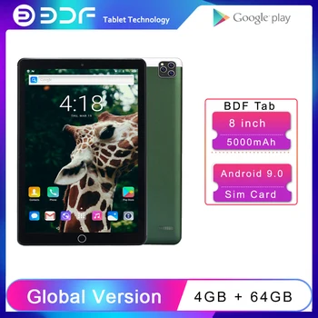 Новый 8-Дюймовый Оригинальный Планшетный ПК Google Play Android 9,0 Восьмиядерный 3G Сетевые Планшеты для телефонных звонков Bluetooth WiFi 4 ГБ оперативной памяти 64 ГБ ПЗУ