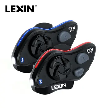 LEXIN новый 2шт FT4 PRO Bluetooth 4-полосный конференц-мотоциклетный домофон с гарнитурами для громкой связи